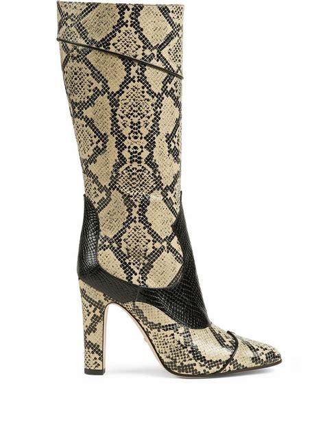 gucci thigh high boots black|Gucci snakeskin boots.